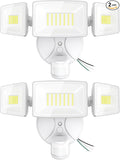 Onforu 2 Pack 75W LED Motion Sensor Outdoor Lights, 7000LM Dusk to Dawn Outdoor Lighting, 6500K Motion Detector Flood Light, IP65 Waterproof Hardwired LED Security Light for Yard Garage(White)
