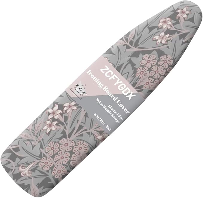ZCFYGDX William Morris Prints Ironing Board Cover Decor, Resist Scorching & Staining, Easy Install Resistant Elastic Edges,3 Nylon Buckle Fasteners Straps,Relaxing Breathable Ironing Experience S