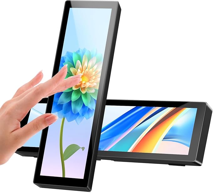 Upgraded 8.8 Inch Small Touchscreen Monitor, PC Temperature Display, PC Sensor Panel Display, IPS USB Mini Screen for Raspberry Pi, AIDA64 CPU RAM Data Monitor ARGB Computer Case
