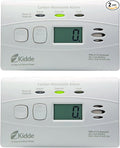 Kidde Carbon Monoxide Detector with 10-Year Battery, Digital Display, 3 LEDs, Replacement Indicator, Peak Level Memory, 2 Pack