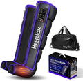 Heyelax Leg Compression Massager for Circulation and Pain Relief FSA, Recovery Boots Sleeve for Fast Therapy, Cordless Leg Massager with Heat as Ideal Gifts for Men Women (Large,2-Pack)
