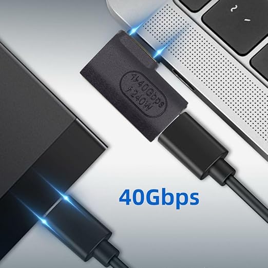 chenyang USB C Connector USB4 Type C 240W Power 40Gbps Data 8K Video Extension Connector Adapter 90 Degree Right Angled