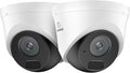 SANNCE 2K 3MP Super HD PoE IP Security Camera - 100ft Dual IR Night Vision, Human and Vehicle Detection, IP67 Weatherproof, H.265+ Dome Surveillance Camera for Indoor Outdoor (2 Pack)