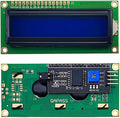 Haldzemo 1602 LCD Screen Display Module 1602A 16x2 Character Serial Blue Backlight DC 5V with IIC/I2C Interface Adapter Board (2 Pack)