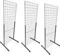Only Hangers Heavy Duty 2' x 5.5' Gridwall Art Display Panel with EZ Slide-On Grid Legs - No Hardware or Tools Required - No Screws, Nuts, or Washers. (Set of 3)