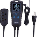 DIGITEN Temperature Controller DTC102 2-Stage Temperature Controlled Outlet Heat Mat Thermostat 110V Plug-in Reptile Thermostat