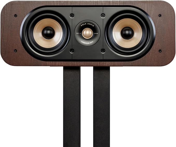 Polk Signature Elite ES30 Center Channel Speaker, Home Theater Speakers, Hi-Res Audio Certified, Dolby Atmos & DTS:X Compatible, 1" Tweeter & Two 5.25" Woofers, Dual Power Port Bass, Stunning White