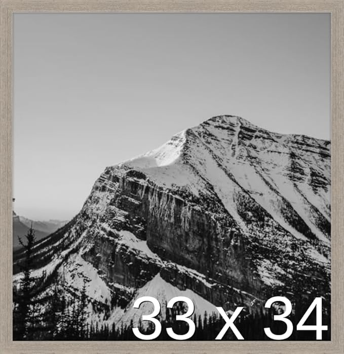 Frame It Easy 33 x 34 Rustic Gray Wood Frame (Derby)