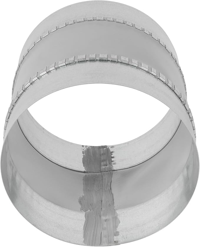 Repa Market 6" Inch Flexible Vibration And Noise Reducing Coupler - Female Fit Duct Connector – Galvanized Steel Coupling for Joining Two Male Duct Fittings – HVAC Ventilation Inline Joint