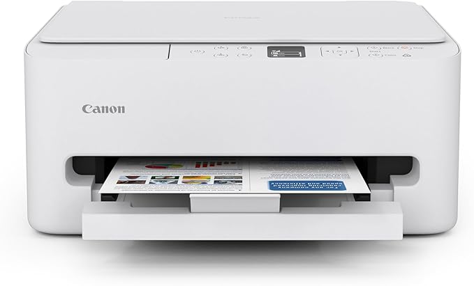 Canon PIXMA TS6520 Wireless Color Inkjet Printer for Duplex Printing, White – Home Printer with Copier/Scanner, 1.42” OLED Display, Intuitive Control Panel, Compact Design