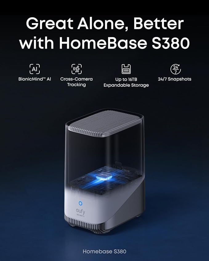 eufy Security eufyCam S4 2-Cam Kit,4K Solar Camera Wireless Outdoor, Triple Lens Bullet-PTZ Cam, 360° View, Cross-Cam Track, Al Recognition, 8X Zoom, Color Night Vision, 0 Monthly Fee, Local Storage