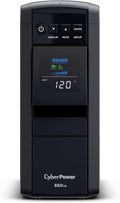 CyberPower CP850PFCLCD PFC Sinewave UPS Battery Backup and Surge Protector, 850VA/510W, 10 Outlets, AVR, Mini-Tower; UL Certified
