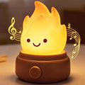 2026 Upgrade Campfire Night Light with White Noise, Portable Desk Lamp, Cute Silicone Flame Lights, Flameless Candles Lamps for Indoor Outdoor Table Decor, Funny Lamp Gifts for Kids Boys Girls