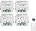 FTVOGUE Smart Curtain Controller Zigbee Switch, Voice Control, Timer, Shared Devices, Smart Relay Switch, for Home Hotel Apartment Office, with Smart Timing Function (4Pcs)