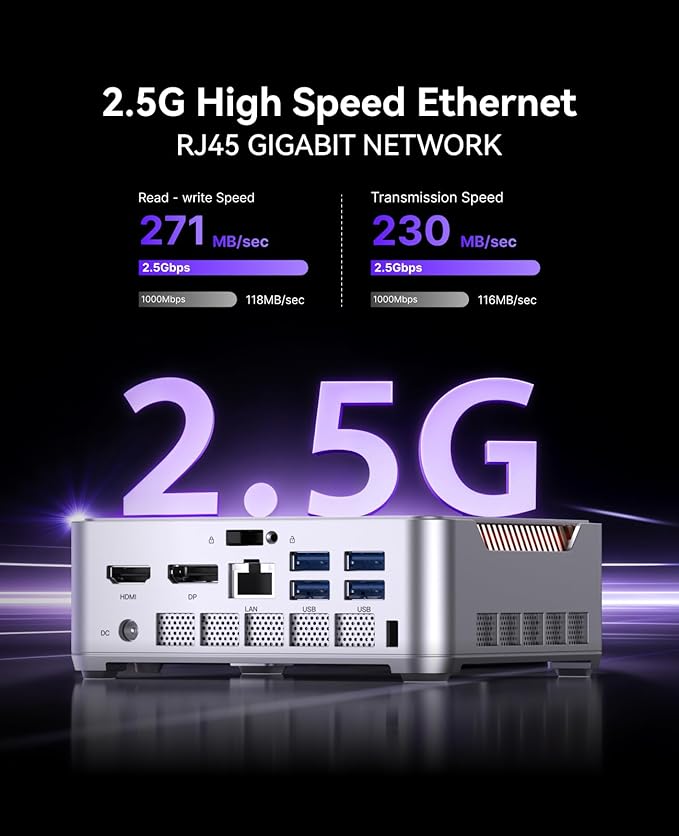 KAMRUI Hyper H2 Mini Gaming PC, in-tel Core i7-13620H Mini Computers (Beats 1280P, 10C/16T, up to 4.9GHz), 32GB RAM 1TB PCle4.0 SSD Desktop Computer, Triple 4K Display, USB4, WiFi6, BT5.2, Business