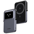 UGREEN Uno Magnetic Power Bank, Wireless Portable Charger, 20W Fast Charging Battery Pack with Foldable Stand and TFT Display 5000mAh for iPhone 17/17 Air/17 Pro/17 Pro Max/16/15/14/13 Series, Black