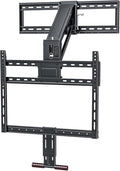Pull Down TV Mount for Fireplace, Height Adjustable for Most 43-80 Inch TVs, Max VESA 600x400mm up to 80lbs, Full Motion Articulating Above Mantle Installation