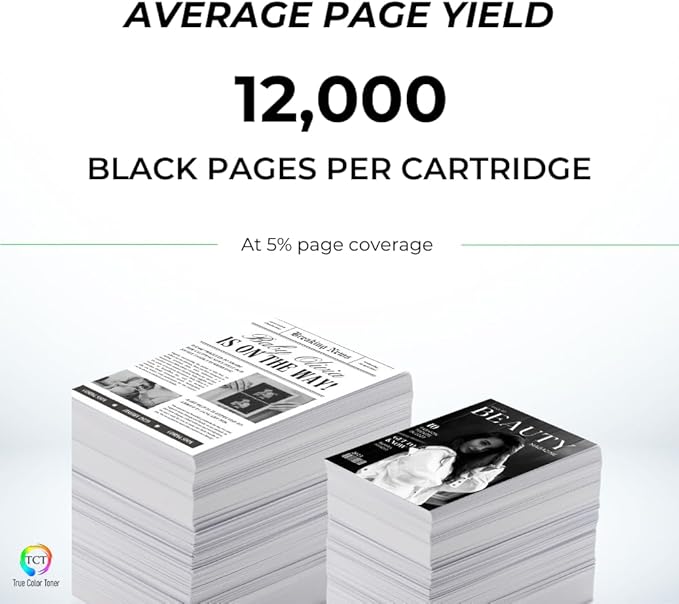 TCT TN810XL Black Toner Cartridge 2 Pack - Compatible Replacement for Brother TN-810XL Black High Yield Works with Brother HL‐L9410CDN L9430CDN MFC‐L9610CDN L9630CDN Printers (12,000 Pages)