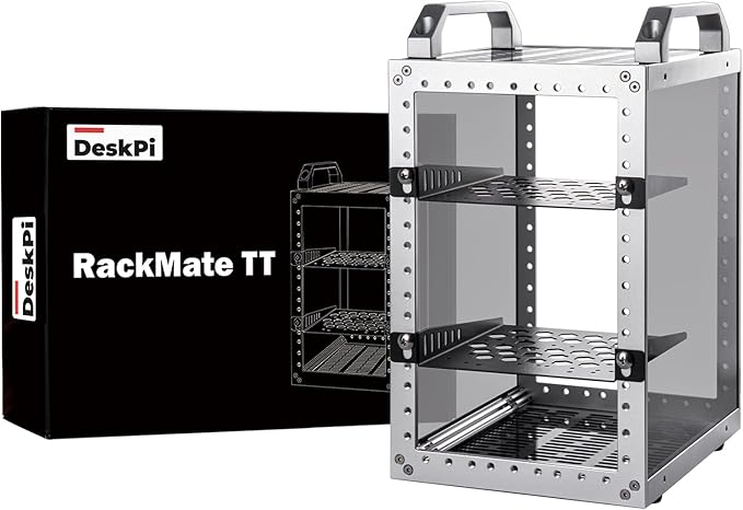 GeeekPi DeskPi RackMate TT Mini Server Cabinet for Mini PC, Network, Servers, Audio, and Video Equipment