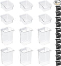 Daanxw 12 Packs Slatwall Accessories,Includes 6 Packs of Slatwall Boxes and 6 Packs of Slatwall Cups,Slatwall Containers Storage Organizer for Craft Garage Tool Storage Room Panel (Transparent)