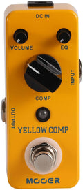 MOOER Yellow Compressor Comp guitar pedal bass compressor, True Bypass guitar compression, adjustable EQ and volume, portable mini size.