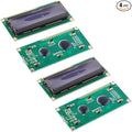 DIYmalls 16x2 1602 LCD Display Screen Module DC 5V White Character Blue Backlight 1602A 16 Pin Parallel Interface AIP31066 Controller for Arduino ESP32 Development Board (Pack of 4), no IIC