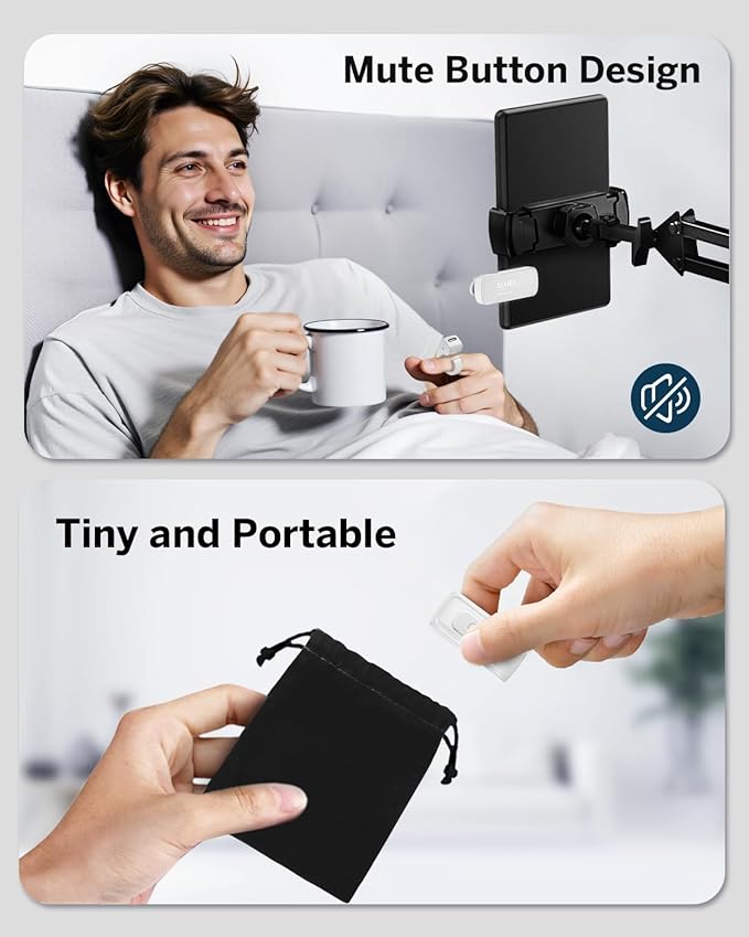 DATAFY [Case-Friendly] Remote Control Page Turner Ring for Kindle Paperwhite Oasis Scribe Kobo eReaders, Camera Camcorder Remote Controls, Page Turner Clicker for ipad iPhone Tablets with Storage Bag