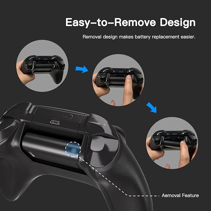 2 Pack Xbox Rechargeable Battery Pack, Xbox Series X Play & Charge Kit 1400mAh Capacity Fully charges in 3 Hours, 9 Ft USB Type-C Cable, Compatible w/ Xbox Series X/S, Xbox one/S/X/Elite Controllers