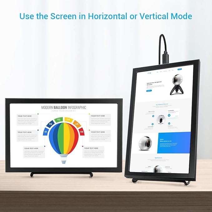 ELECROW 8" Portable Monitor, 1280x800 Mini Non-Touch Capacitive Monitor with HD Port Compatible with Raspberry Pi, LCD Display Built-in Dual Speakers VESA Mount for Windows 11/10/8/7, Game Consoles