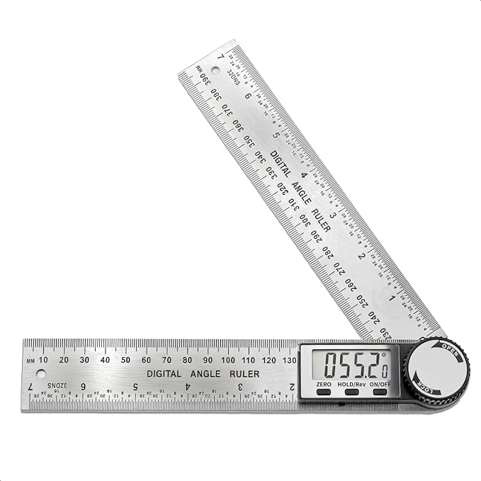 Digital Angle Finder, 2 in 1 Digital Angle Gauge 7 inch/200mm Stainless steel tool kit for Carpenter/Woodworking/DIY Tools