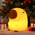 Rytinazzz Capybara Night Light, 50-Hour Battery & Pat Control, Squishy Animal Lamp for Kids Room, USB Rechargeable with Timer, Valentines Gifts