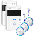 Caregiver Pager, Wireless Call Button for Elderly/Senior at Home, 500 Feet Medical Life Alert System with 3-SOS Buttons and 2-Pagers, Emergency Panic Call Bell for Nurse Calling, Patient Assistance