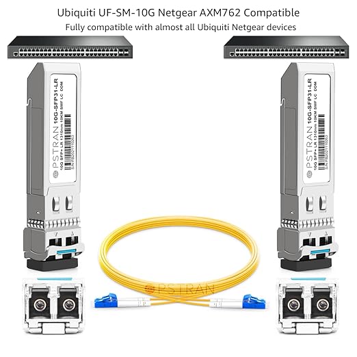 OPSTRAN 10GBASE-LR SFP+ Optical Transceiver Module Compatible with Ubiquiti Unifi UF-SM-10G 10G SFP+ LR 1310nm 10km DDM Duplex LC SMF 10 Pack