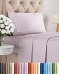 Twin Size 3 Piece Sheet Set - Comfy Breathable & Cooling Bed Sheets Set - Hotel Luxury Bedding for Women, Men, Kids, Teens, Boys & Girls - Deep Pockets, Soft, Wrinkle Free - Oeko-Tex - Light Lavender