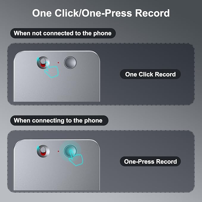 AI Voice Recorder,64GB Note Voice Recorder with Transcribe,Mind Mapping & AI Summary,Digital Voice Recorder with App,Audio Recorder for Lectures,Phone Calls,Meetings,Interviews Etc,Grey