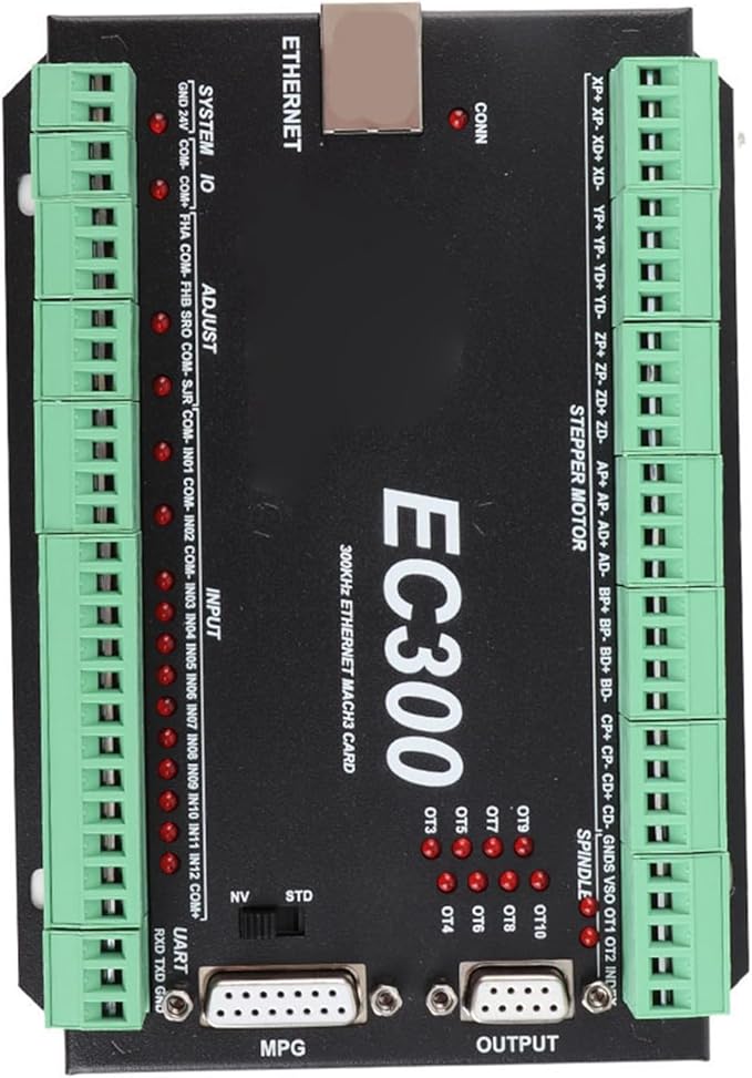 300 KHz Ethernet Motion Controller 6 Axis CNC Motion Control Board 24 VDC EC300 USB Control for Stepping Motor (3 Axes)