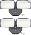 Onforu 32w 3200LM Dusk to Dawn Outdoor Lighting,6500K Dual-Head Flood Light Outdoor with Photocell,IP66 Waterproof Security Lights,2Pack Exterior Daylight off and Night On White Light for Patio Garden