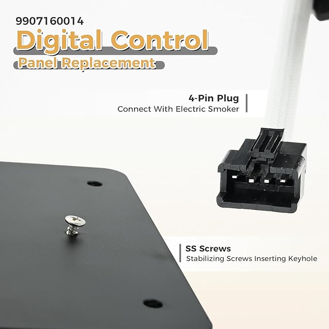 MOOTVGOO 9907160014 Digital Control Panel Replacement for Masterbuilt MB20071317, 20071117, 21071218, 20071217, 20072318 Electric Digital Smoker