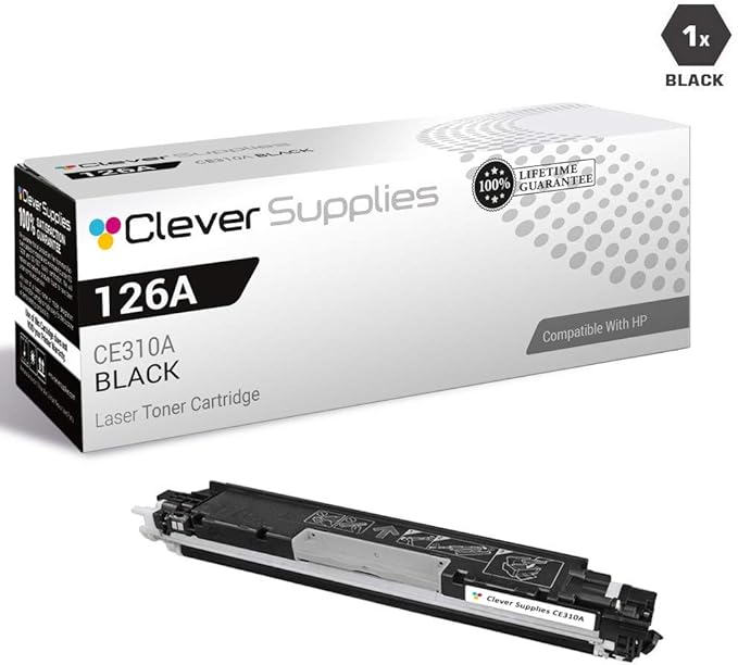 CS Replacement Compatible with HP TOPSHOT PRO M275NW CE310A Black CE311A Cyan CE312A Yellow CE313A Magenta 126A Color CP1020 CP1025NW PRO 100 MFP M175NW Toner Cartridge 5 Color Set