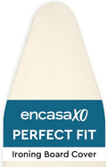 Encasa XO Ironing Board Cover and Pad 54"x18" - 4mm Felt X-Large Iron Board Cover with Padding - Heat Resistant, Stain-Safe Dye, Non Slip Elastic Bungee Cord Tightening Iron Table Cover Natural