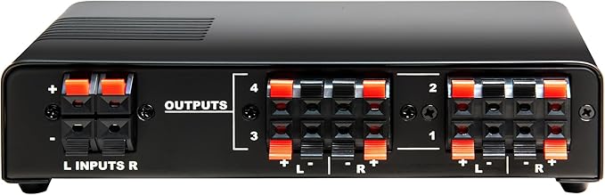 OSD Audio ISS4 4-Zone Speaker Selector Switch with Built-in Impedance Protection for Multi-Room Home Audio Systems