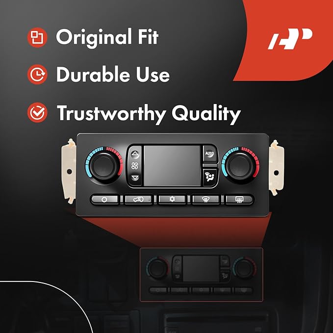 A-Premium Automatic Climate Control Module A/C & Heater Control Panel - Compatible with Hummer H2 2003 2004 2005 2006 2007 - with Rear Window Defogger, Replaces# 10399657 15105969