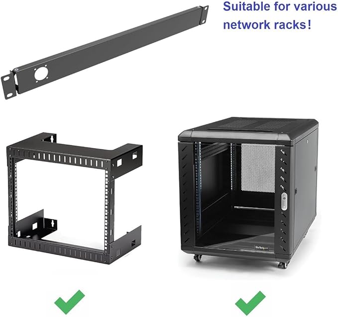 QiaoYoubang 1U Hinged Rack Panel 1D XLR HDMI Audio Rack Mount Panel for 19 inches Rack Mount (1D)