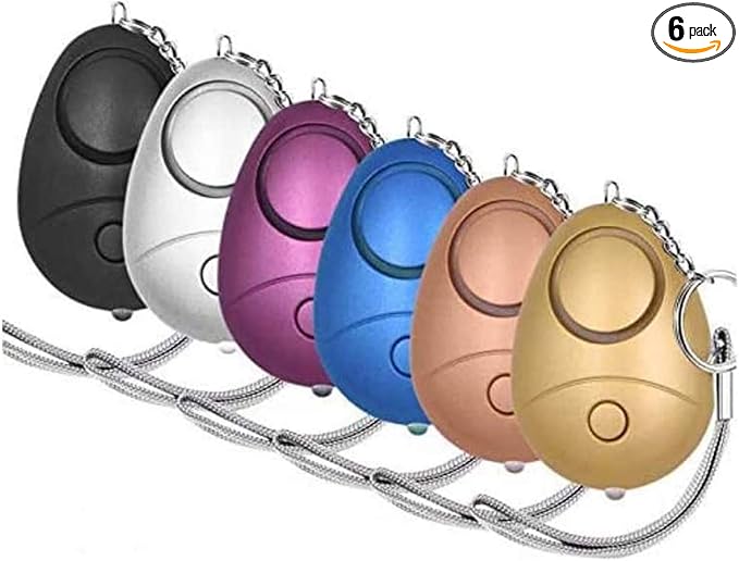 KOSIN Safe Sound Personal Alarm, 6 Pack 140DB Personal Security Alarm Keychain with LED Lights, Emergency Safety Alarm for Women, Men, Children, Elderly1