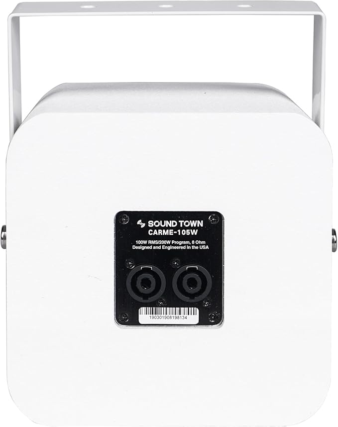 Sound Town Commercial Sound System Set with 3-Zone Low-Impedance Bluetooth Amplifier, 6 x 5 Coaxial Wall-Mount Speakers for Indoor Installation, White (STCA6130X6CM5W)