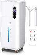 MONISEN 26L/5.7Gal Humidifier Large Room 3000 ft², Supersized Cool Mist, 38H Quiet Humidifiers for Bedroom, 2000mL/h Mist Output, Touch/Remote Control, Humidifiers for Home, Whole House, Plant, White