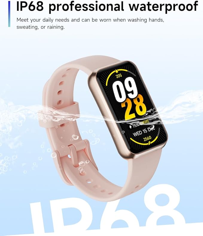 USMECBL Fitness Trackers,Blood Oxygen Heart Rate Sleep Monitor,Smart Band 24/7 Health Monitoring,Calorie Pedometer Steps Counter Activity watchs/Notifications for iOS/Android