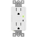 TOPGREENER Surge Protector Receptacle with Grounding Indicator, Child Safe, Tamper-Resistant, Self-Grounding, 900 Joules, 2-Pole, 15A 125V, UL Listed, TGTRSS215R, White