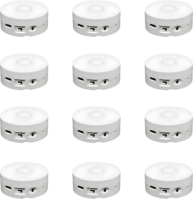 RediTech Go™ 12-Pack Recordable Voice Modules – MP3 Upload from a Windows Computer, 4-Minute Playback, USB-Rechargeable Sound Box for Stuffed Animals, Plush Toys, DIY Crafts & Keepsake Gifts (white)