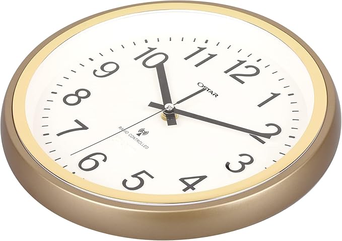 OSTAR Atomic Wall Clock, 11 Inch Round Battery Operated Clock